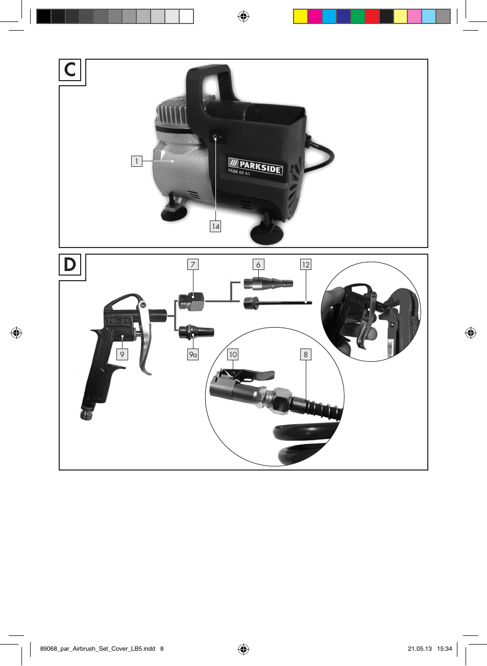 Parkside PABK 60 A1 User Manual | Page 4 / 55