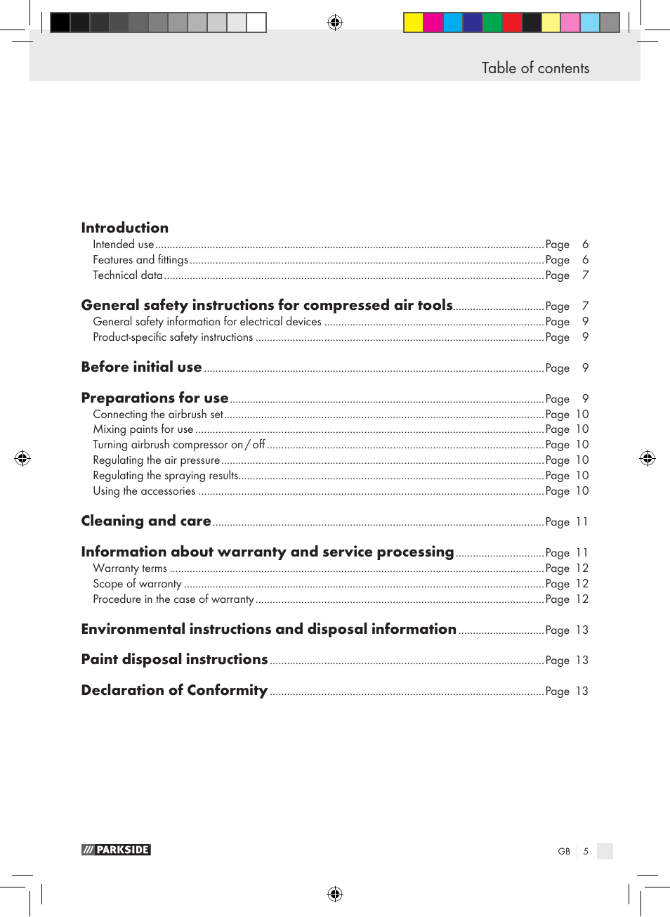 Parkside PABK 60 A1 User Manual | Page 5 / 65