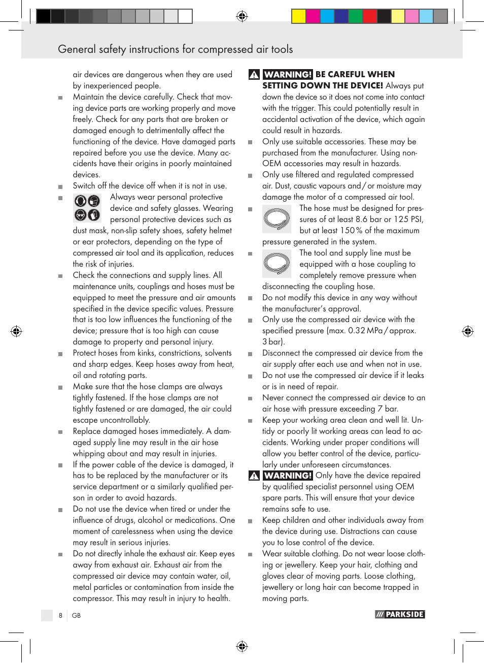 Parkside PABK 60 A1 User Manual | Page 8 / 65