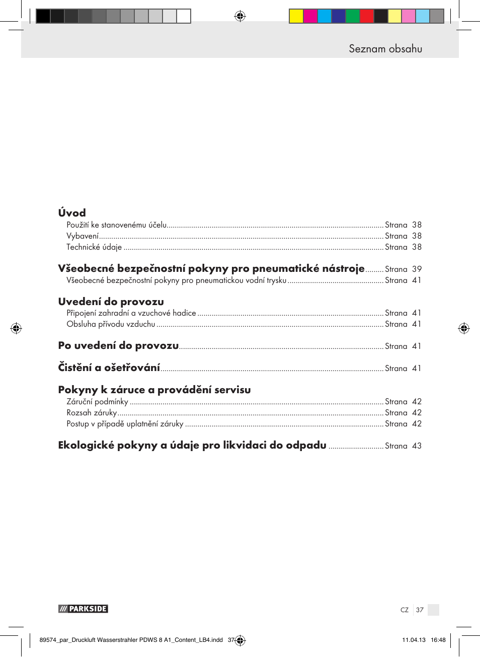 Parkside PDWS 8 A1 User Manual | Page 37 / 60