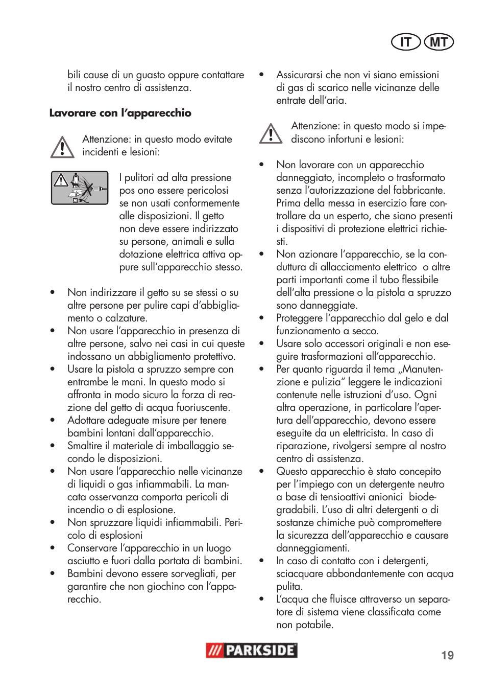It mt | Parkside PHD 100 C2 User Manual | Page 19 / 69