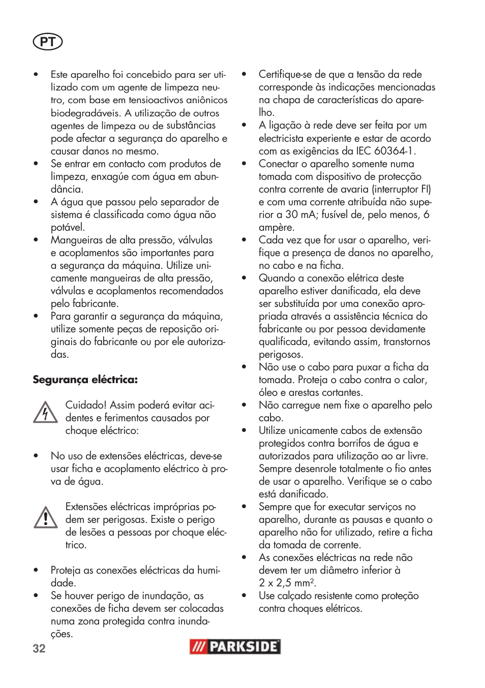 Parkside PHD 100 C2 User Manual | Page 32 / 69