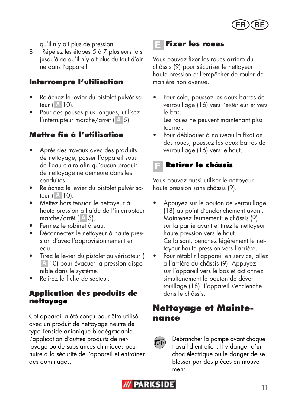 Nettoyage, Et mainte- nance | Parkside PHD 100 C2 User Manual | Page 11 / 57