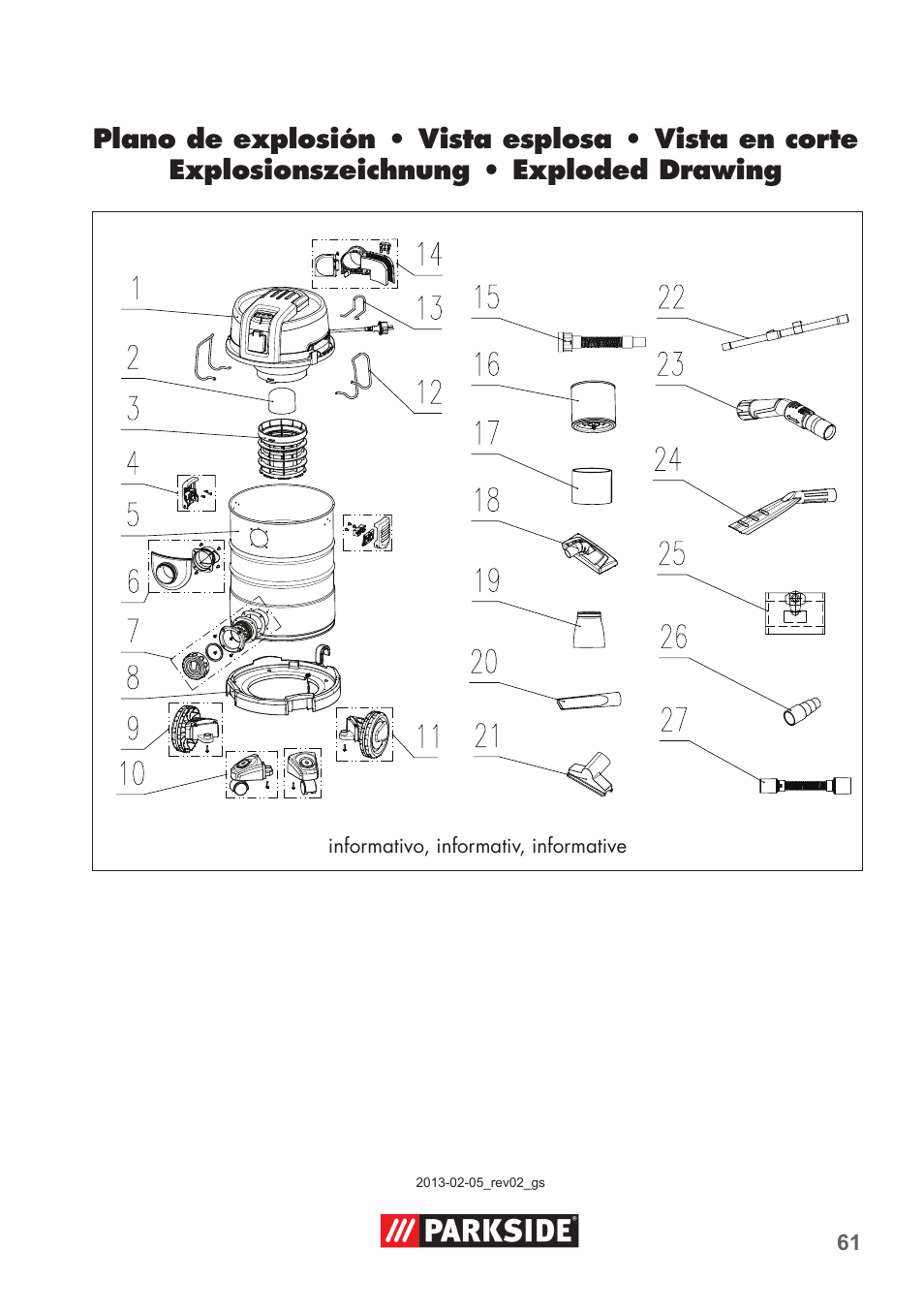 Parkside PNTS 1500 B2 User Manual | Page 61 / 64