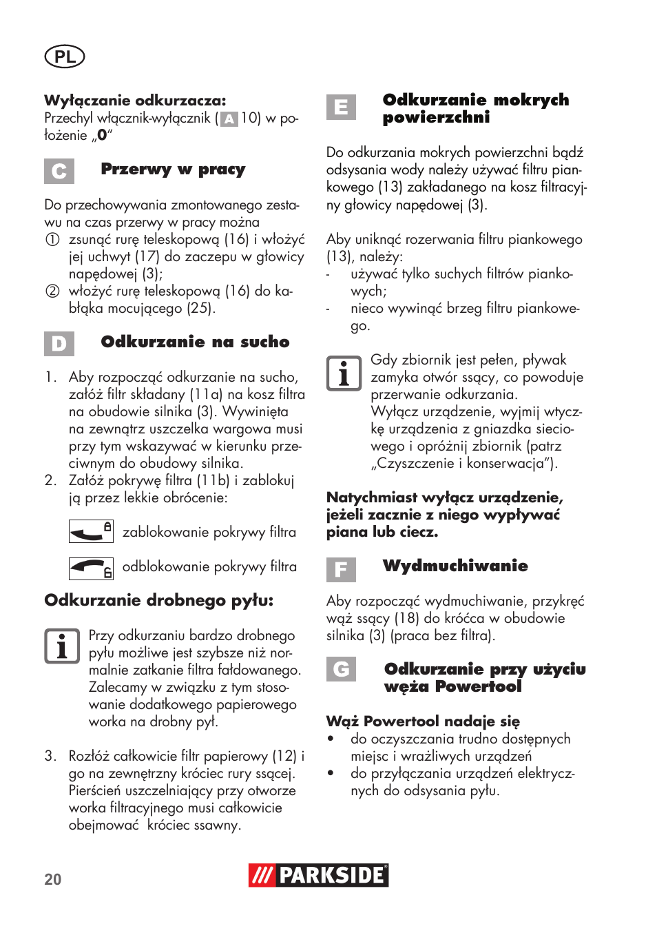 Parkside PNTS 1500 B2 User Manual | Page 20 / 64