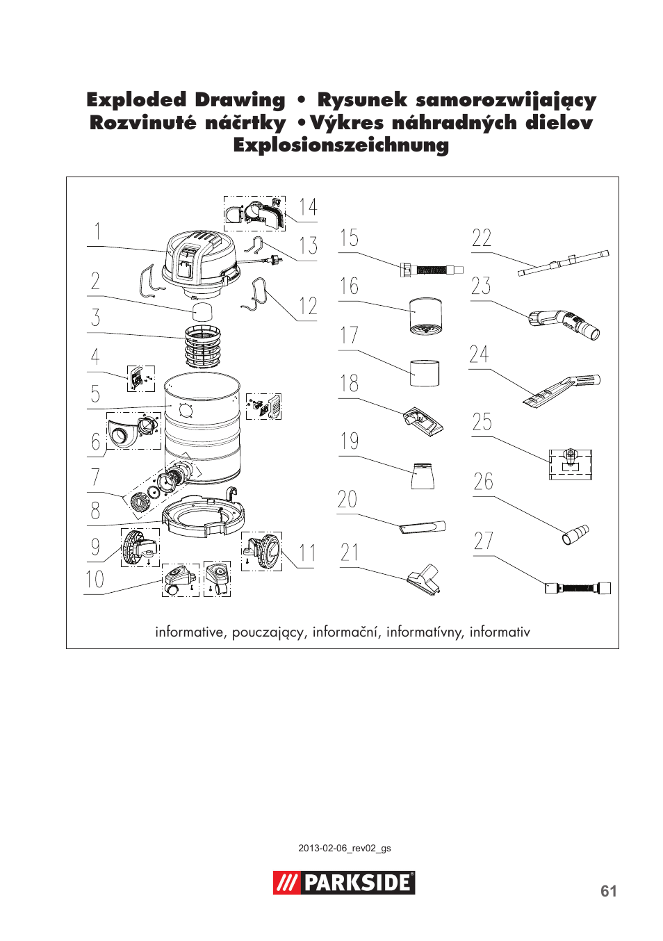 Parkside PNTS 1500 B2 User Manual | Page 61 / 64