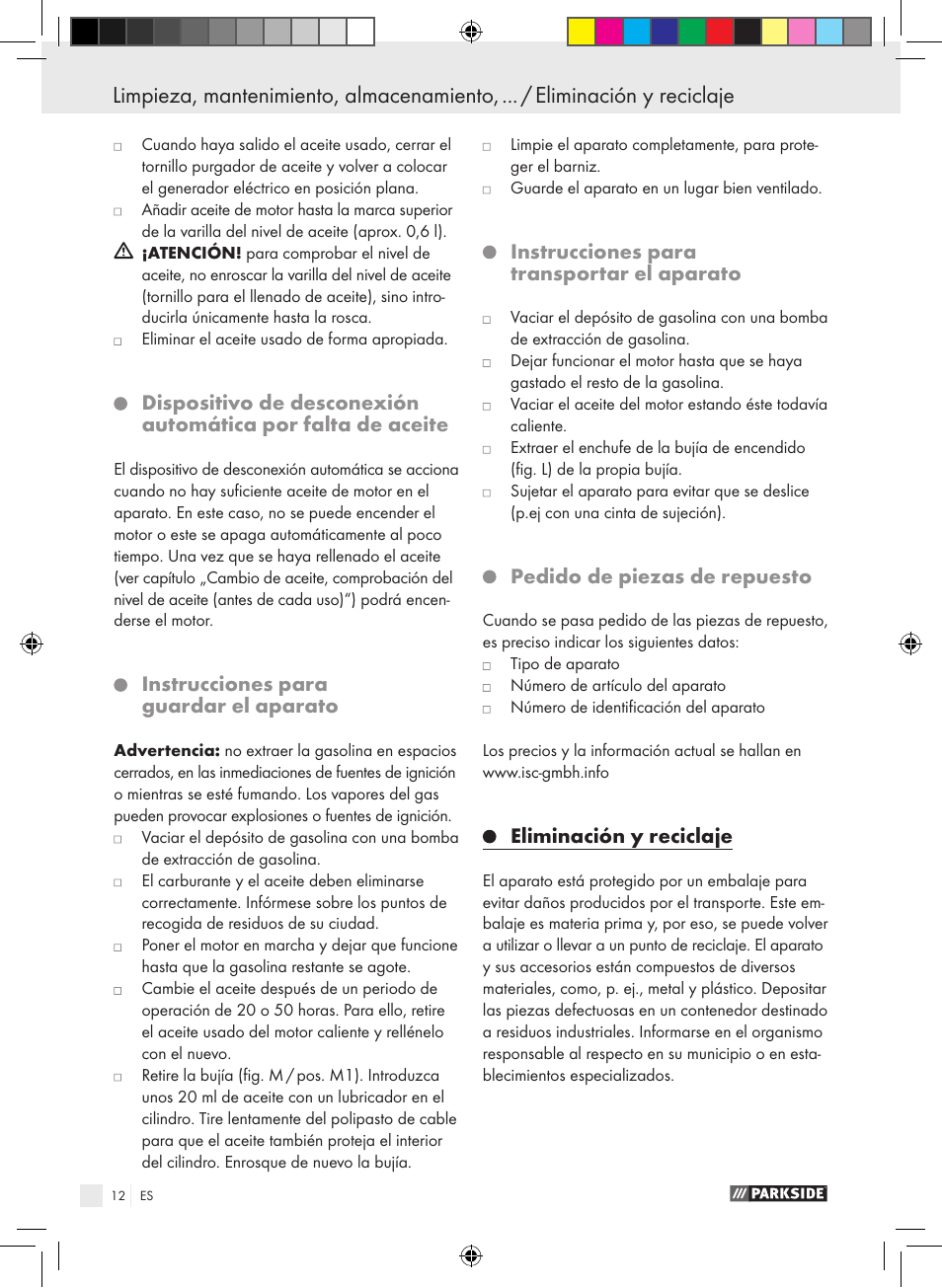 Parkside PSE 2800 B2 User Manual | Page 12 / 65
