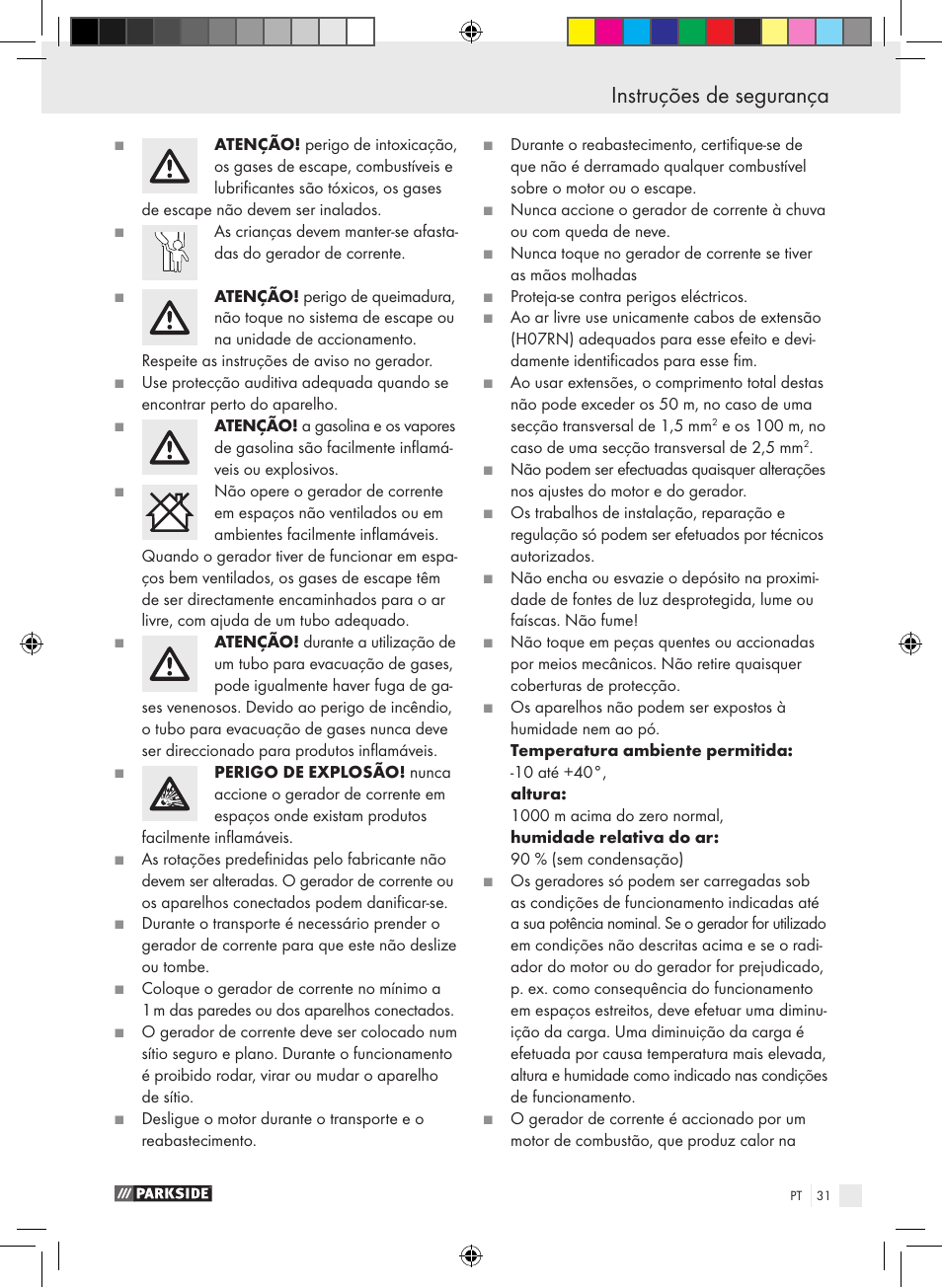 Parkside PSE 2800 B2 User Manual | Page 31 / 65