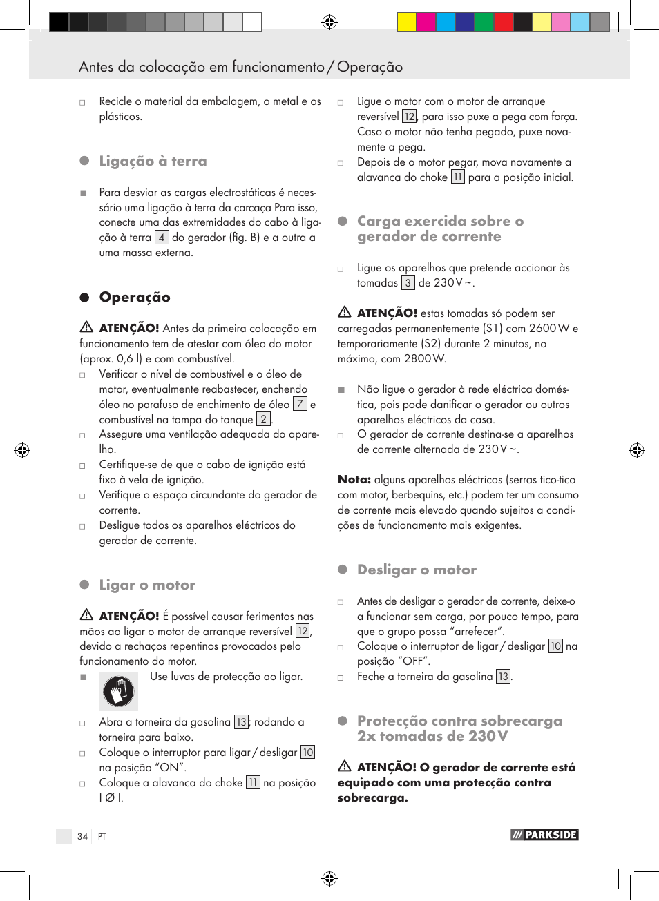 Parkside PSE 2800 B2 User Manual | Page 34 / 65