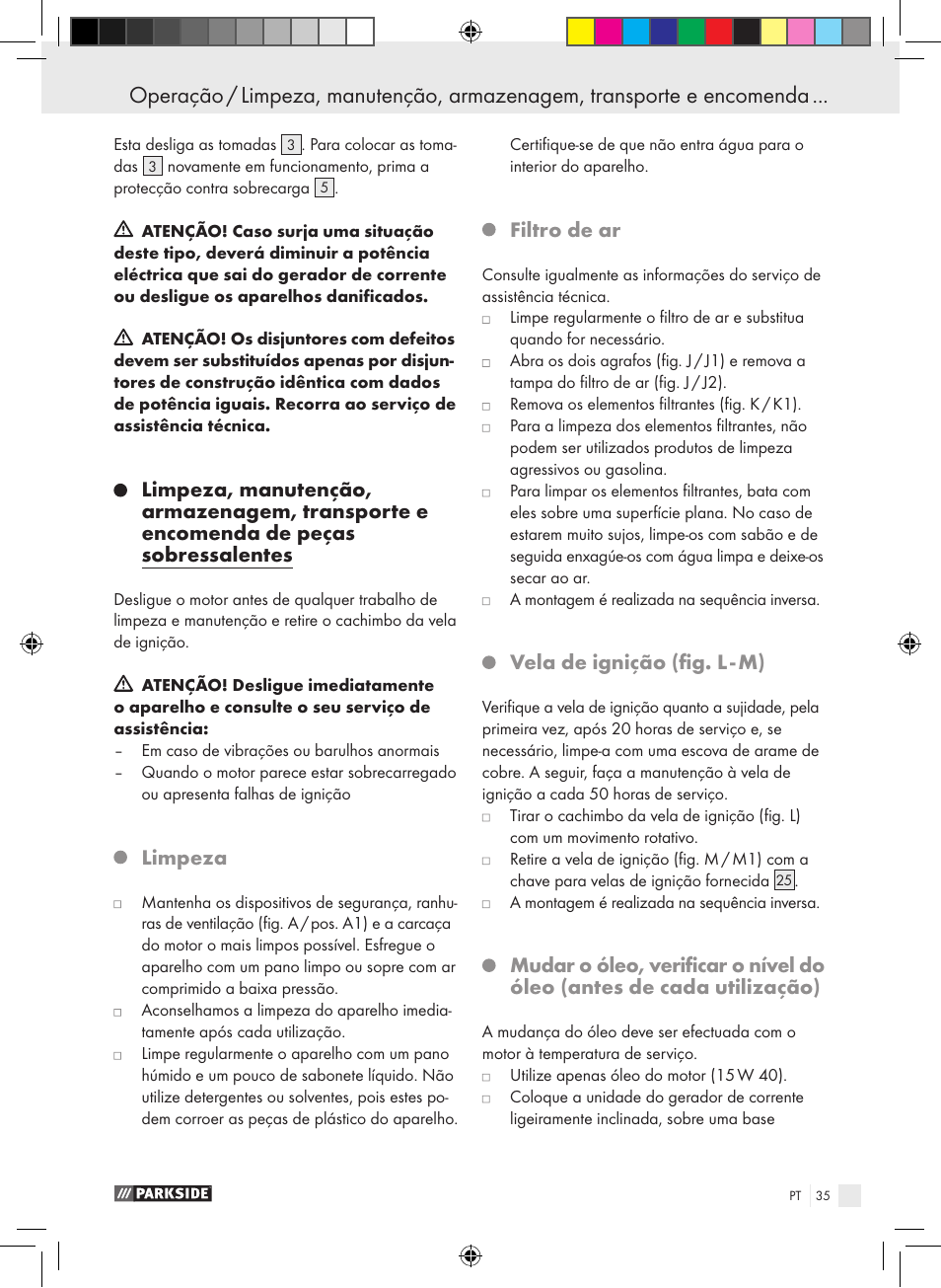 Parkside PSE 2800 B2 User Manual | Page 35 / 65