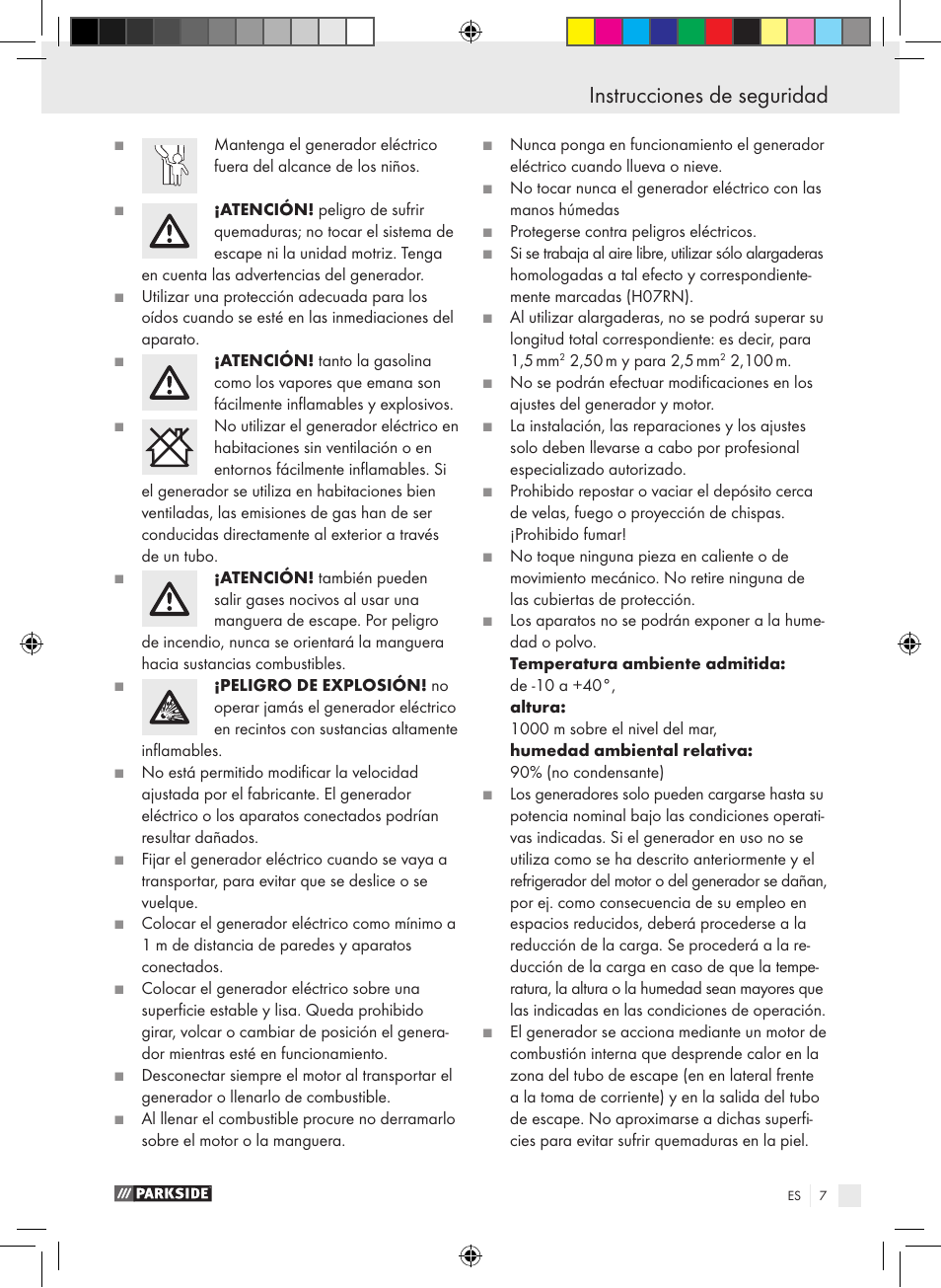 Parkside PSE 2800 B2 User Manual | Page 7 / 65