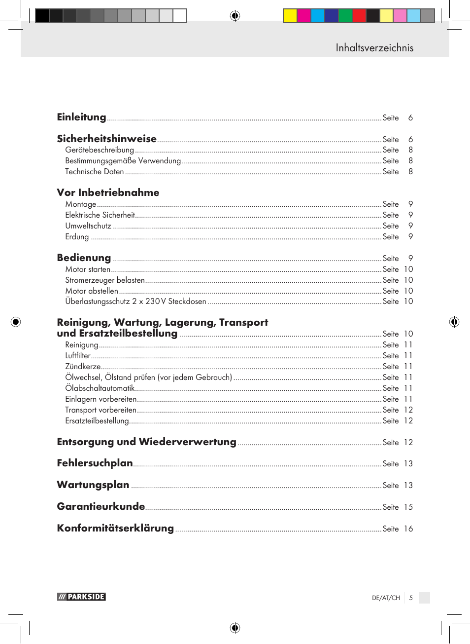 Parkside PSE 2800 B2 User Manual | Page 5 / 53