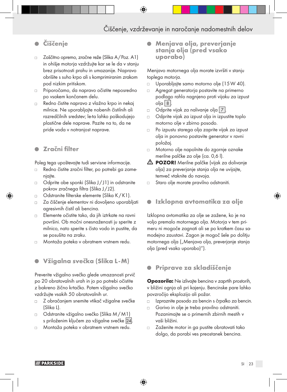 Parkside PSE 2800 B2 User Manual | Page 23 / 65