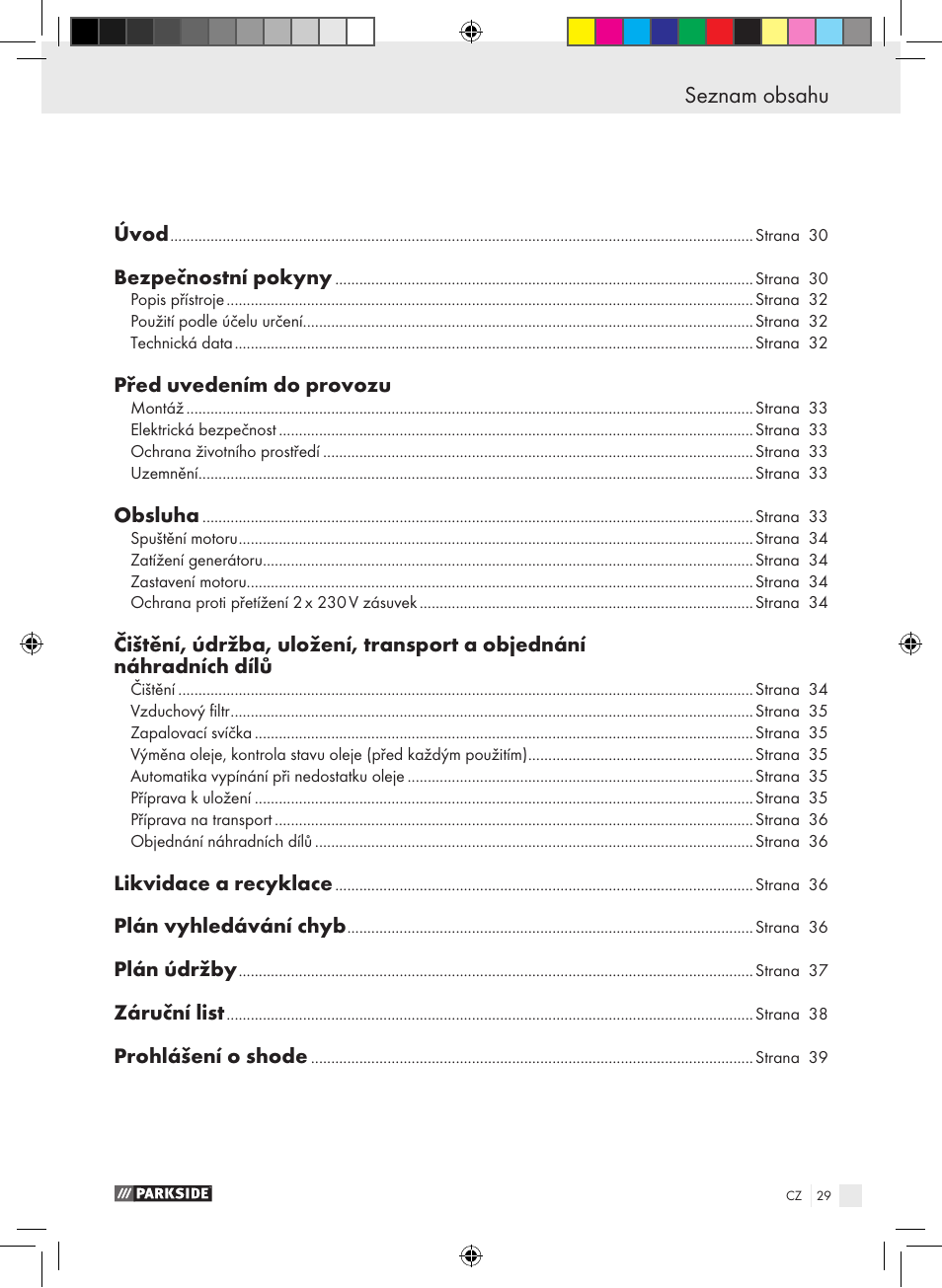 Parkside PSE 2800 B2 User Manual | Page 29 / 65