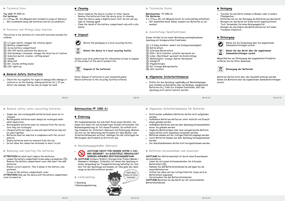 Parkside PP 1050 A1 User Manual | Page 2 / 2