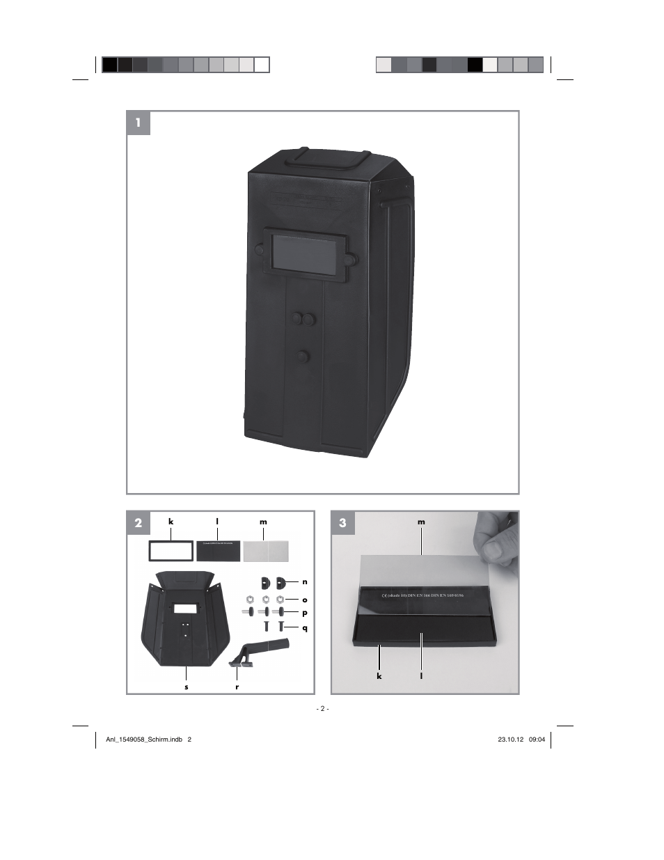 Parkside Welding Screen User Manual | Page 2 / 28