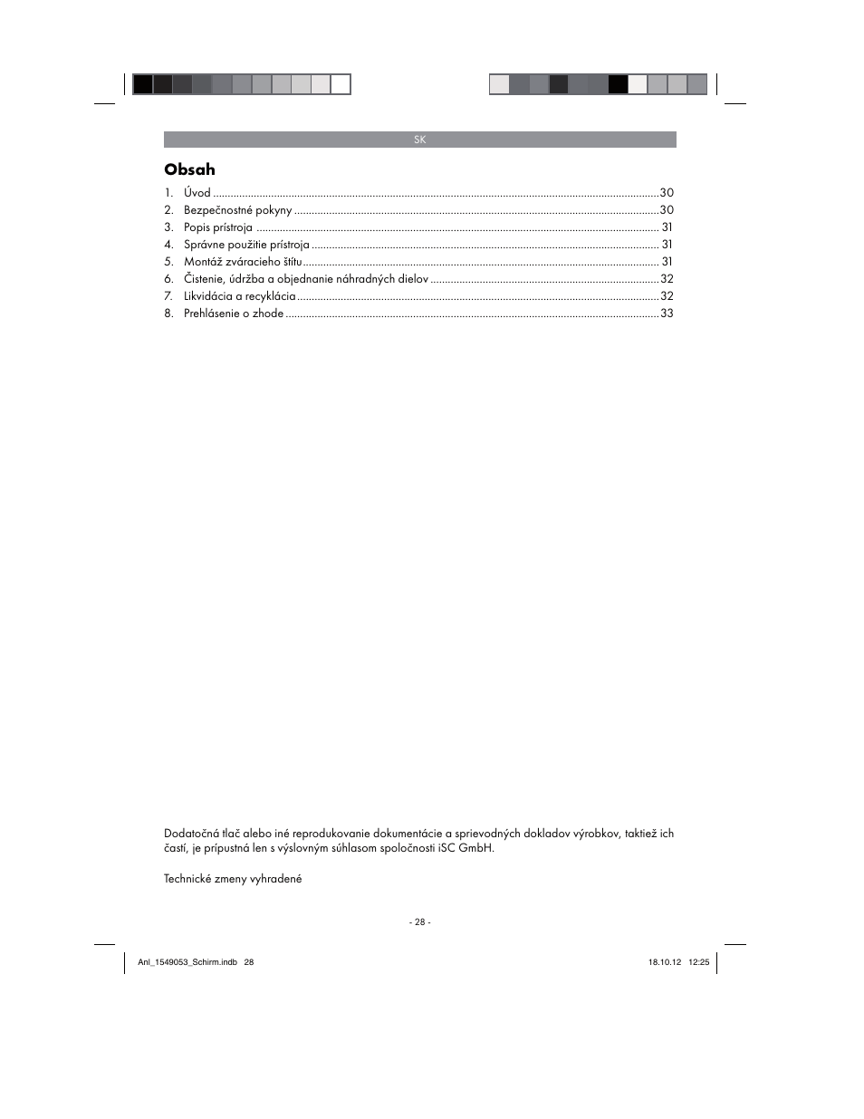 Parkside Welding Screen User Manual | Page 28 / 48