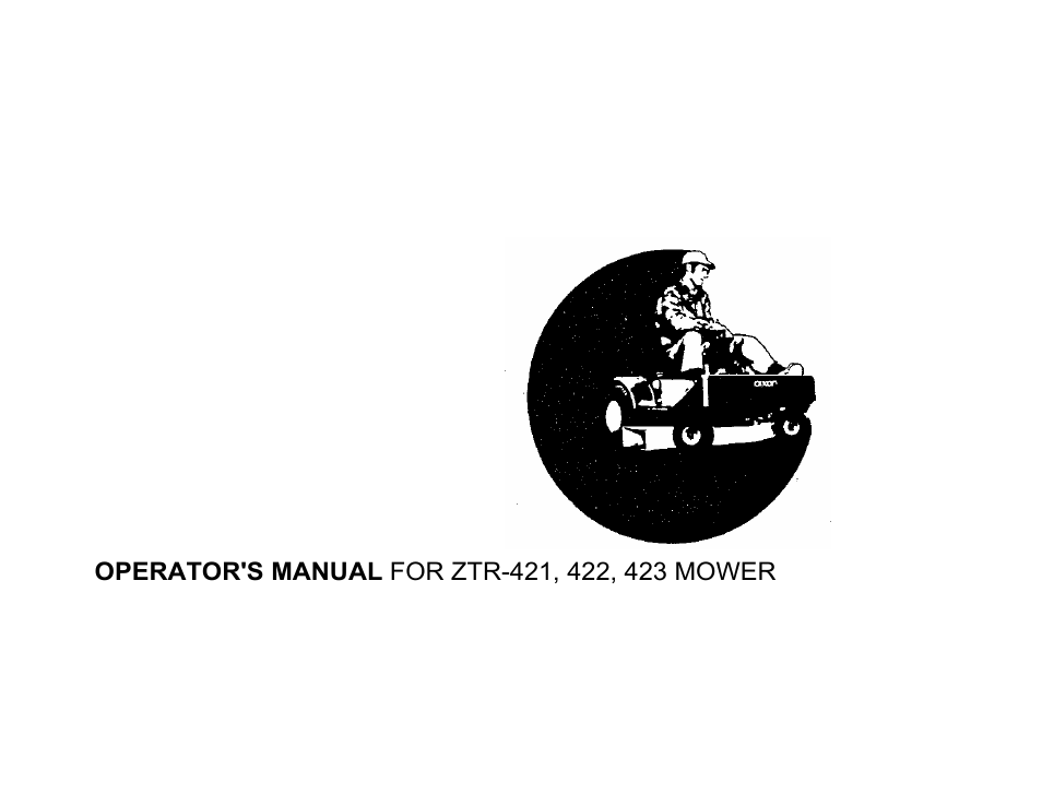 Dixon ZTR421 User Manual | 16 pages