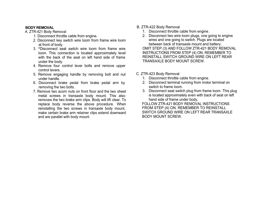 Dixon ZTR421 User Manual | Page 8 / 16