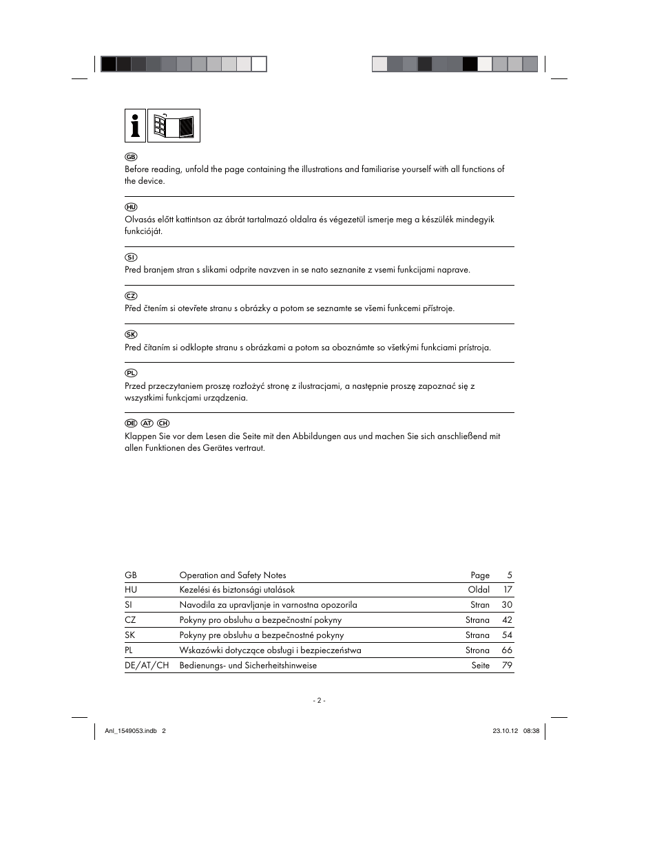 F a c | Parkside PESG 120 A1 User Manual | Page 2 / 94