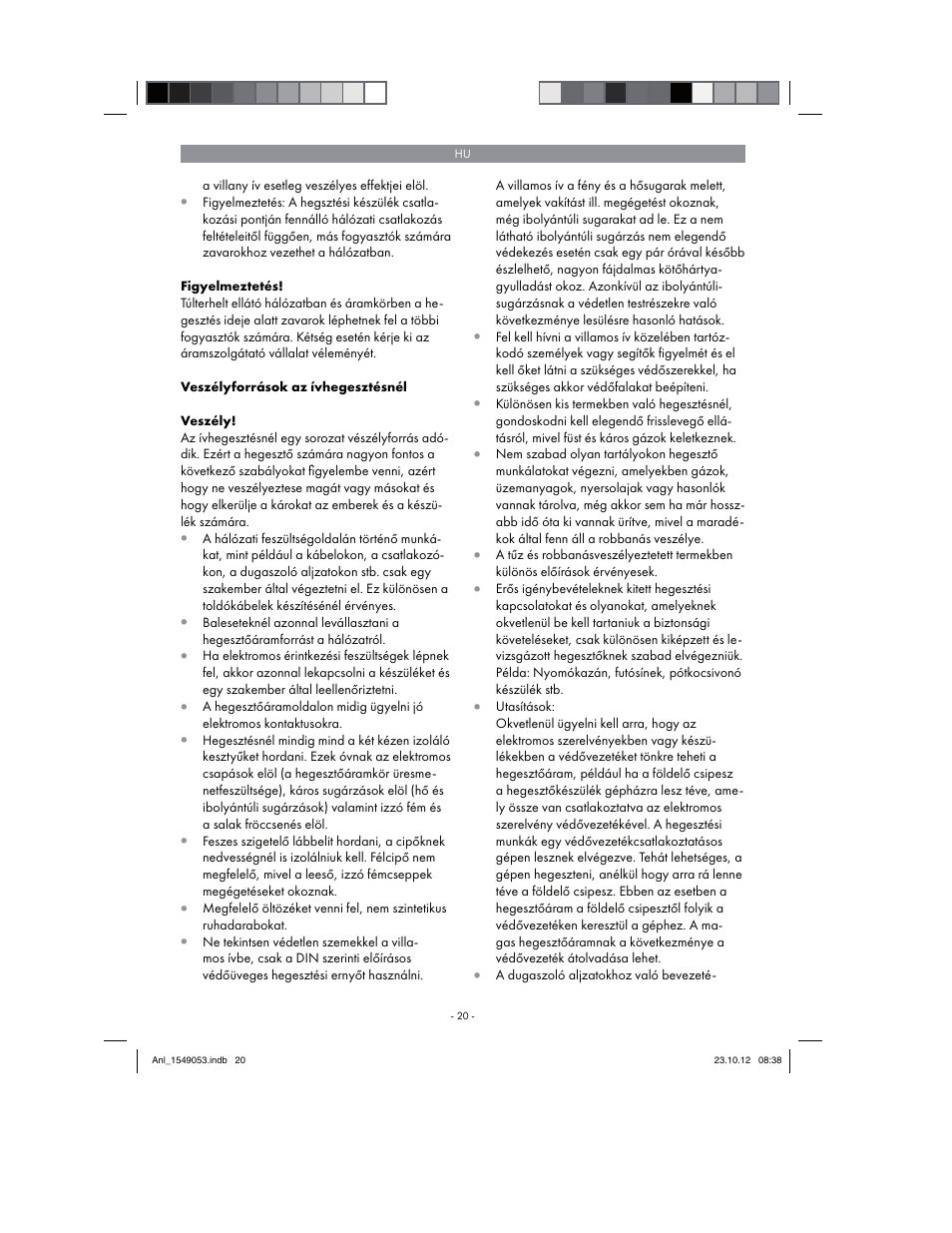 Parkside PESG 120 A1 User Manual | Page 20 / 94