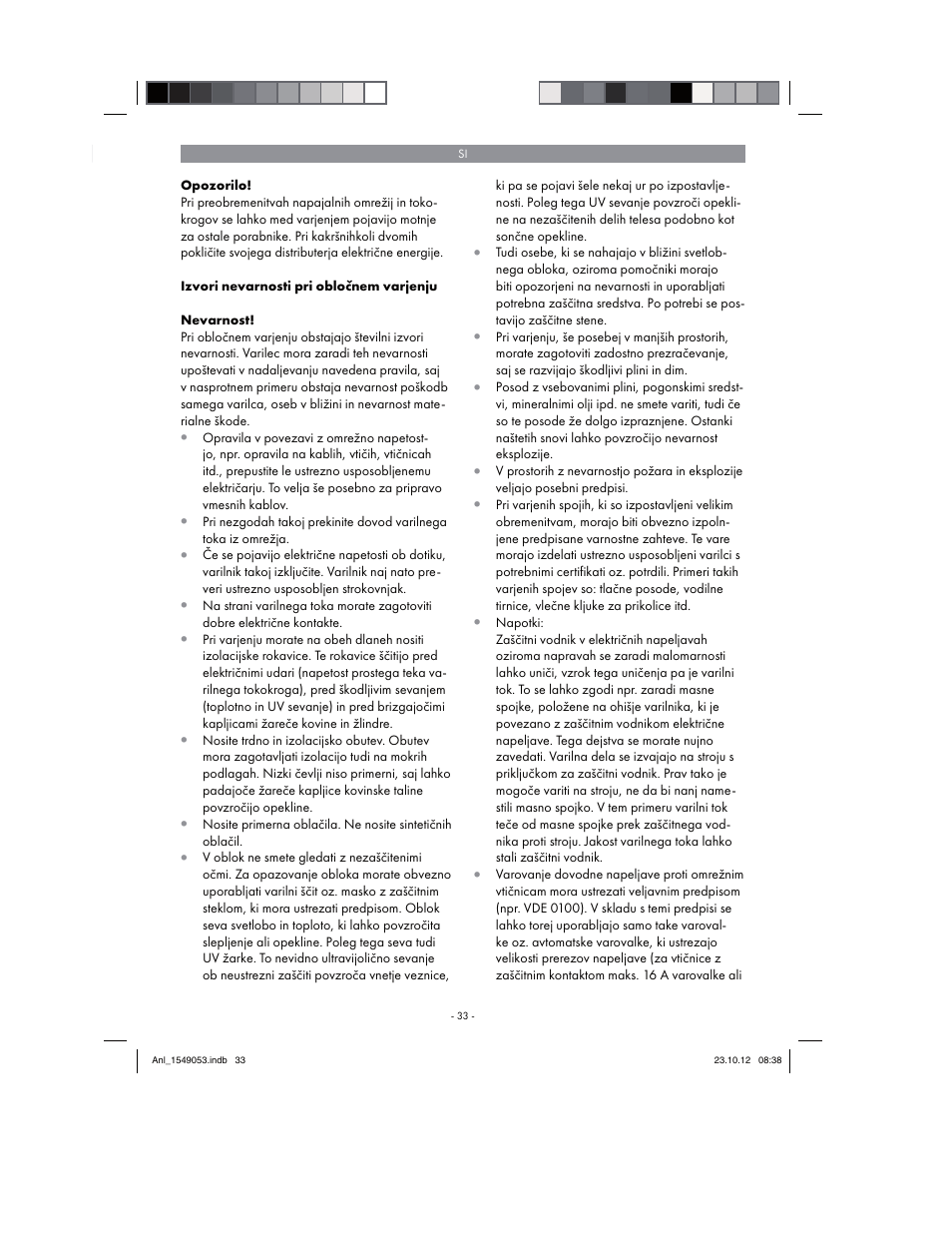 Parkside PESG 120 A1 User Manual | Page 33 / 94
