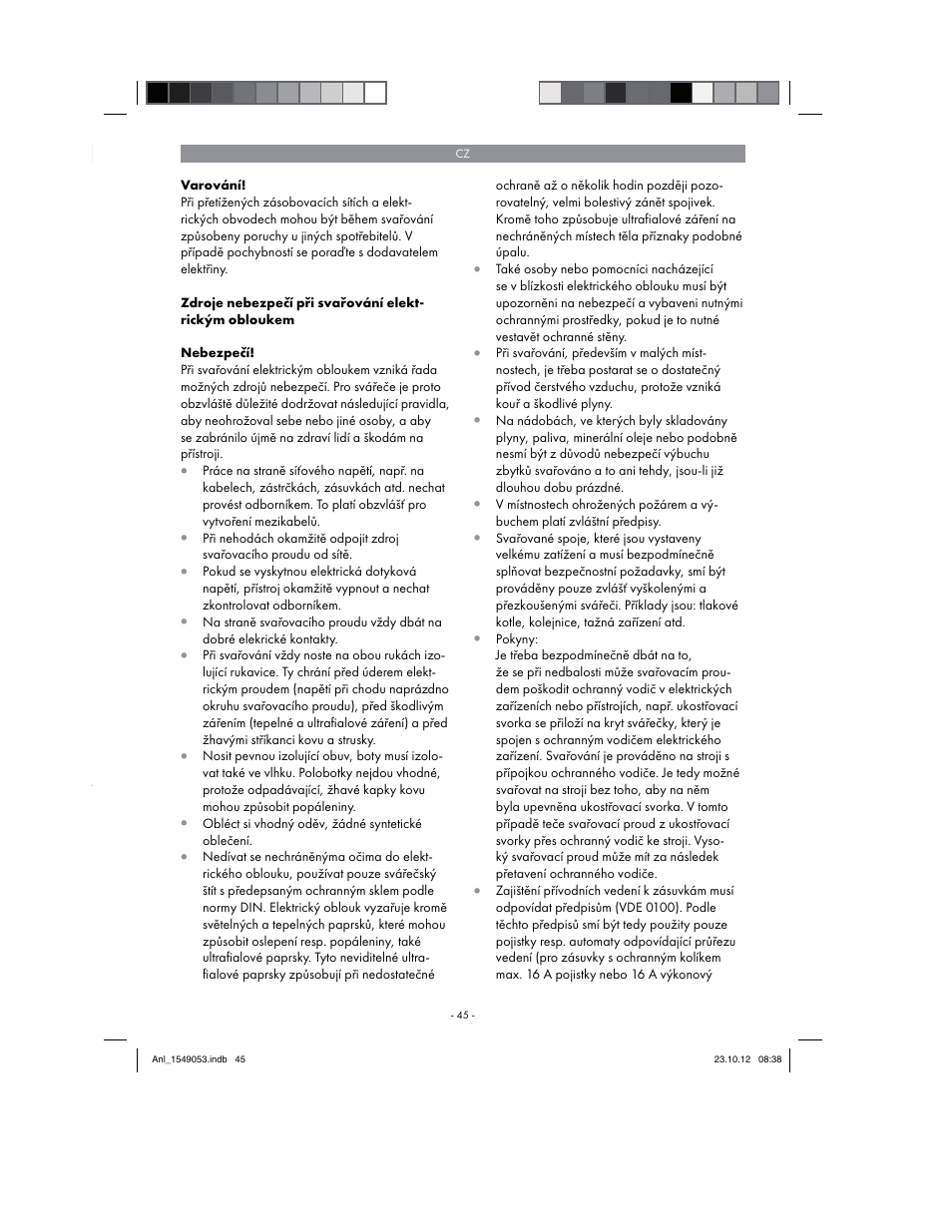 Parkside PESG 120 A1 User Manual | Page 45 / 94
