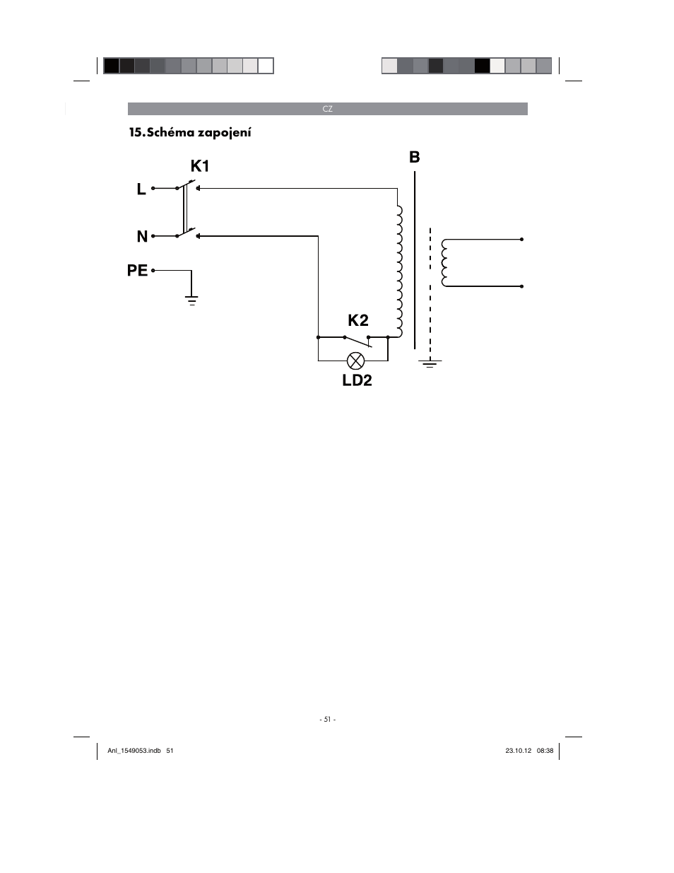 Schéma zapojení | Parkside PESG 120 A1 User Manual | Page 51 / 94