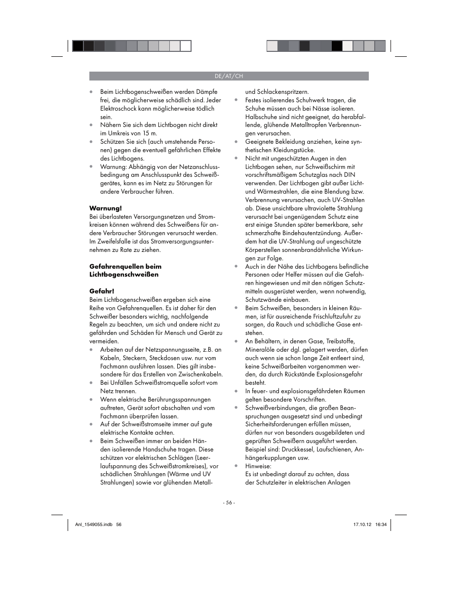 Parkside PESG 120 A1 User Manual | Page 56 / 66