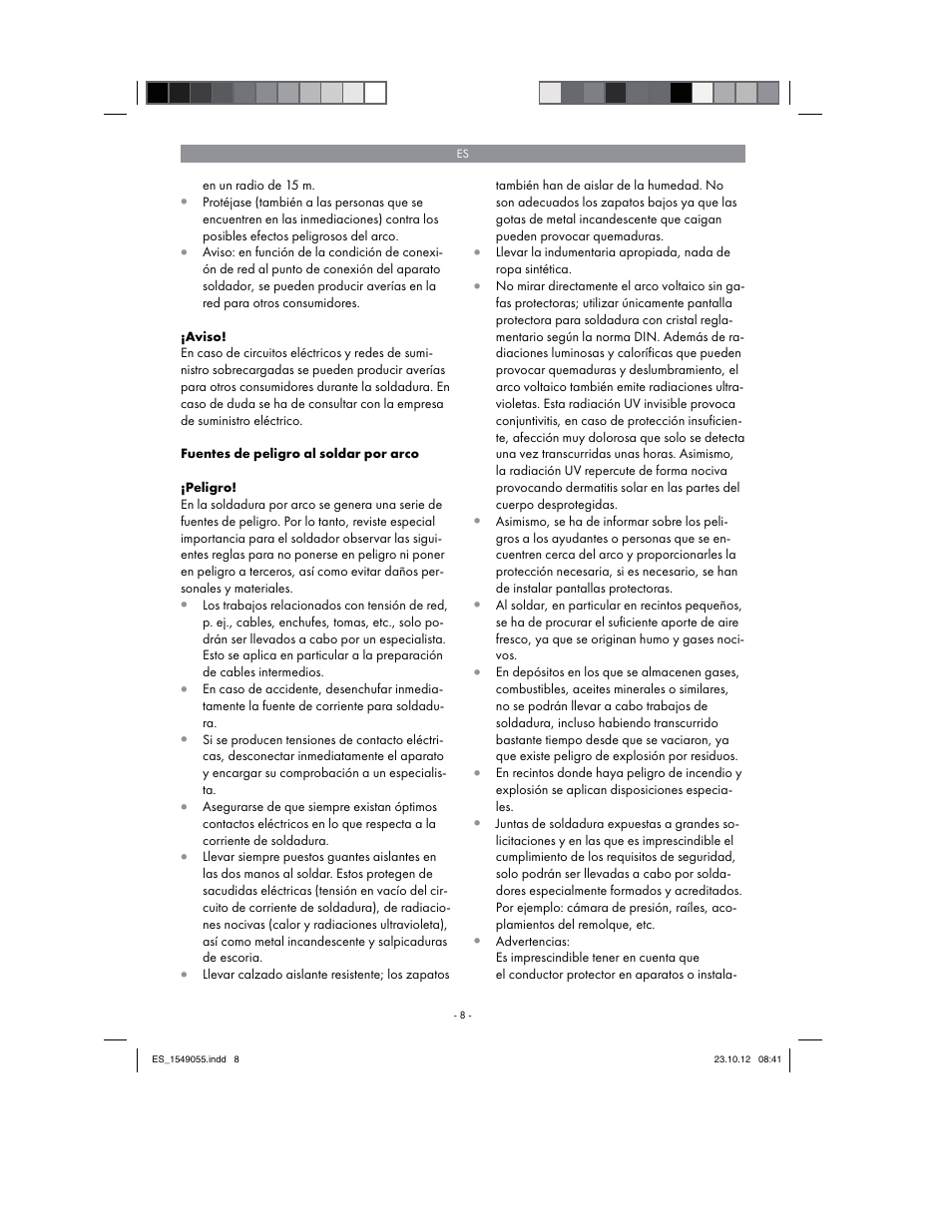 Parkside PESG 120 A1 User Manual | Page 8 / 66