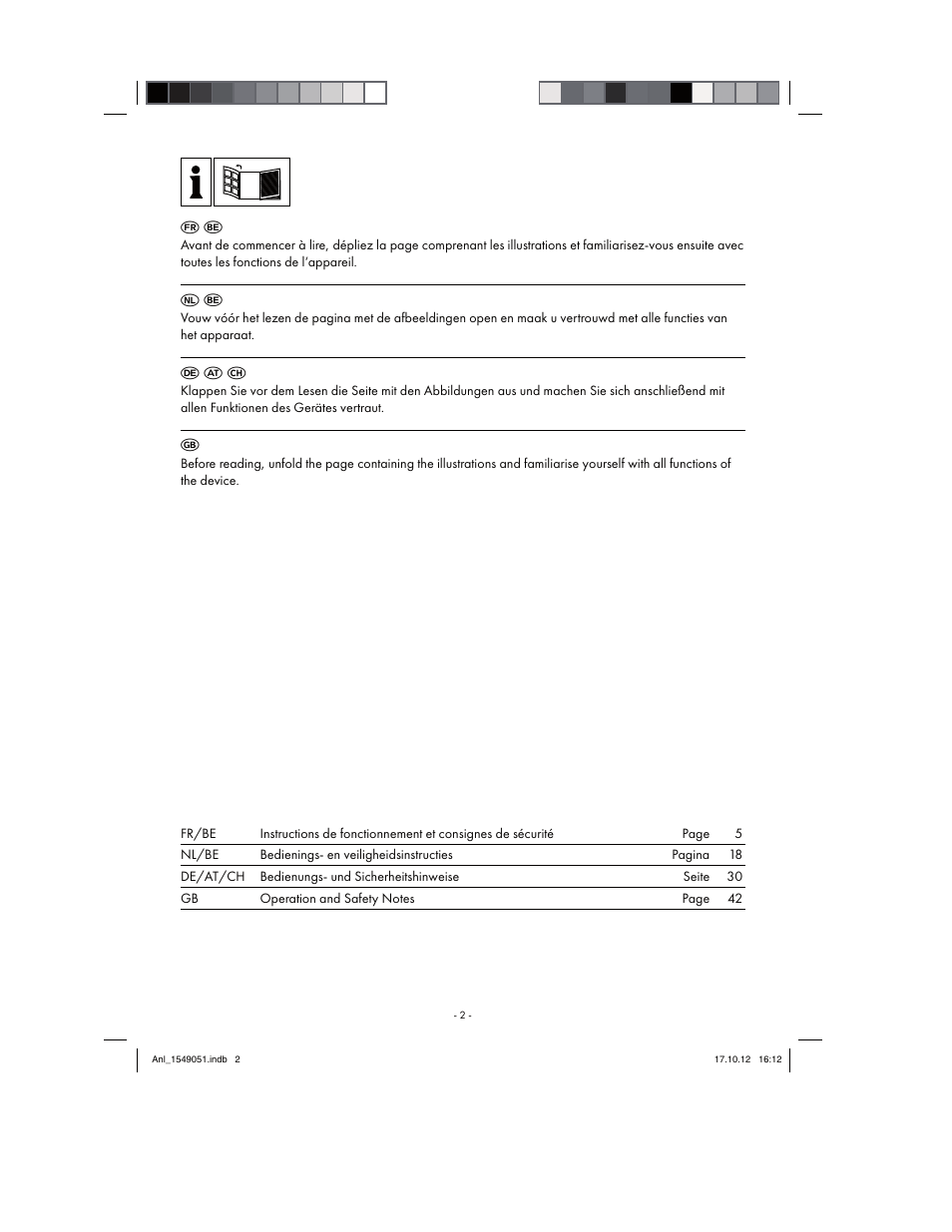 F a c | Parkside PESG 120 A1 User Manual | Page 2 / 58