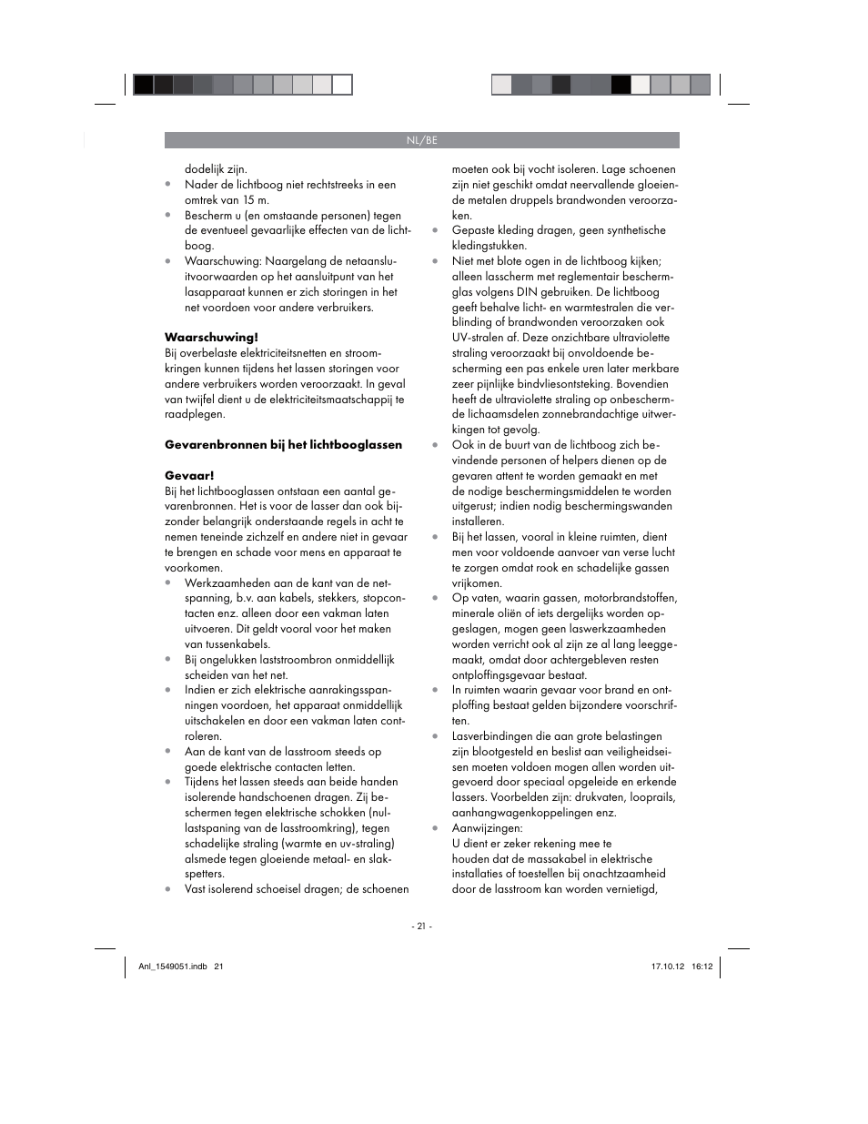 Parkside PESG 120 A1 User Manual | Page 21 / 58