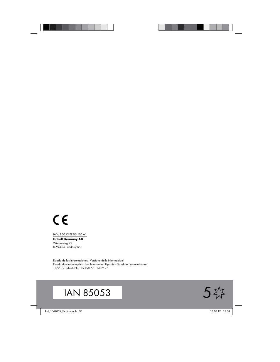 Parkside Welding Screen User Manual | Page 36 / 36