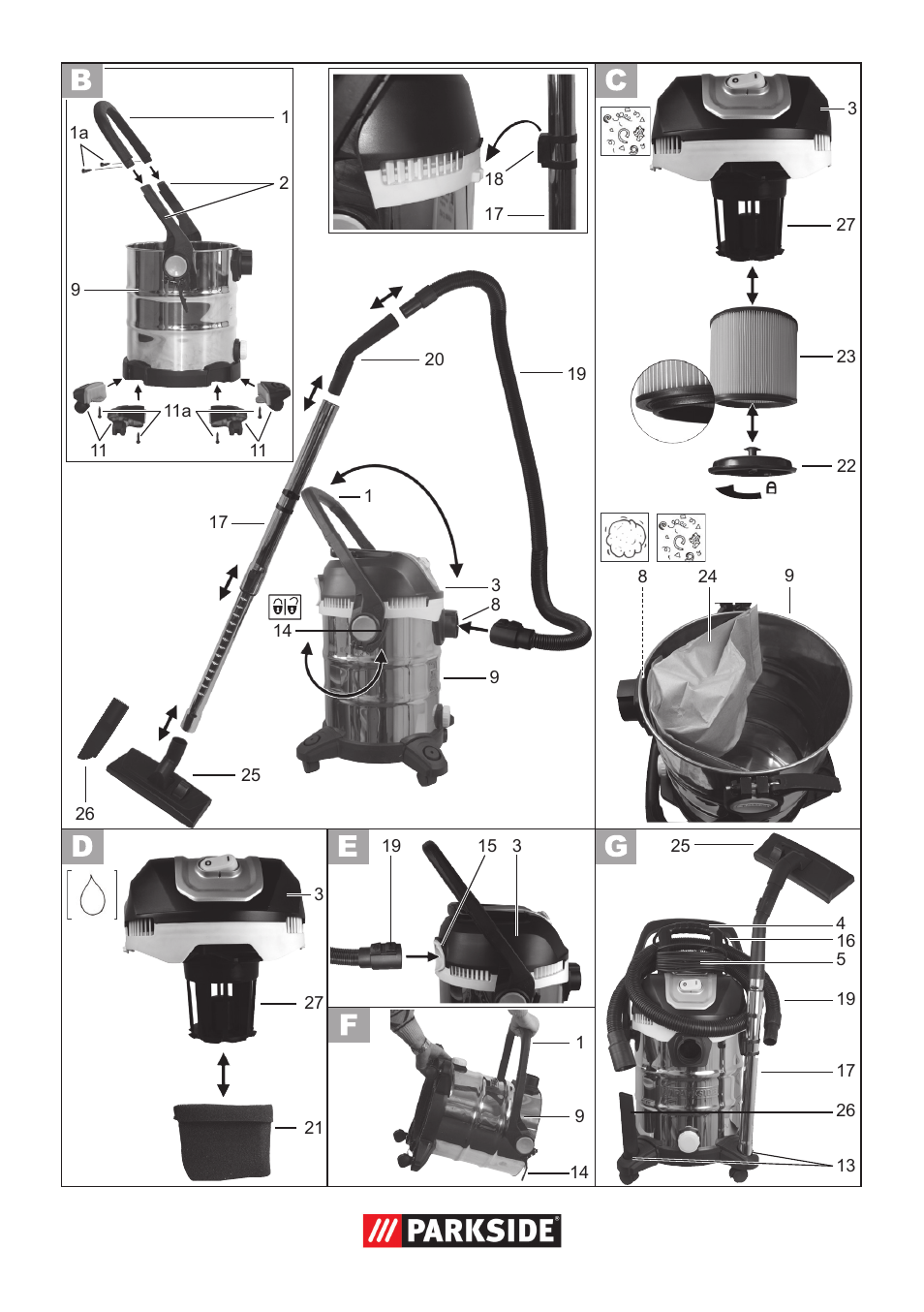 Parkside PNTS 1400 D1 User Manual | Page 54 / 56