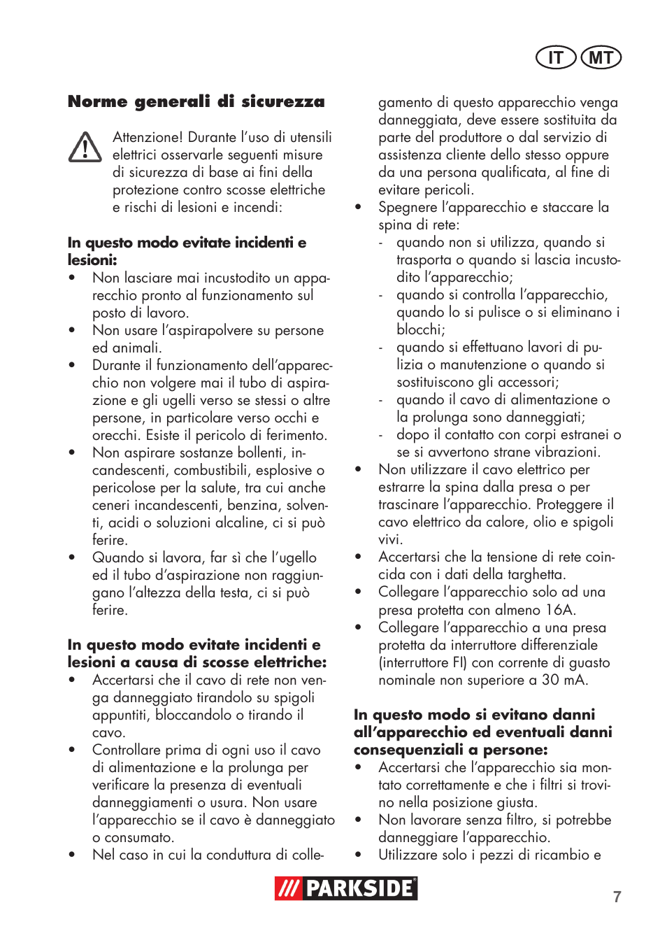 It mt | Parkside PNTS 1400 D1 User Manual | Page 7 / 56