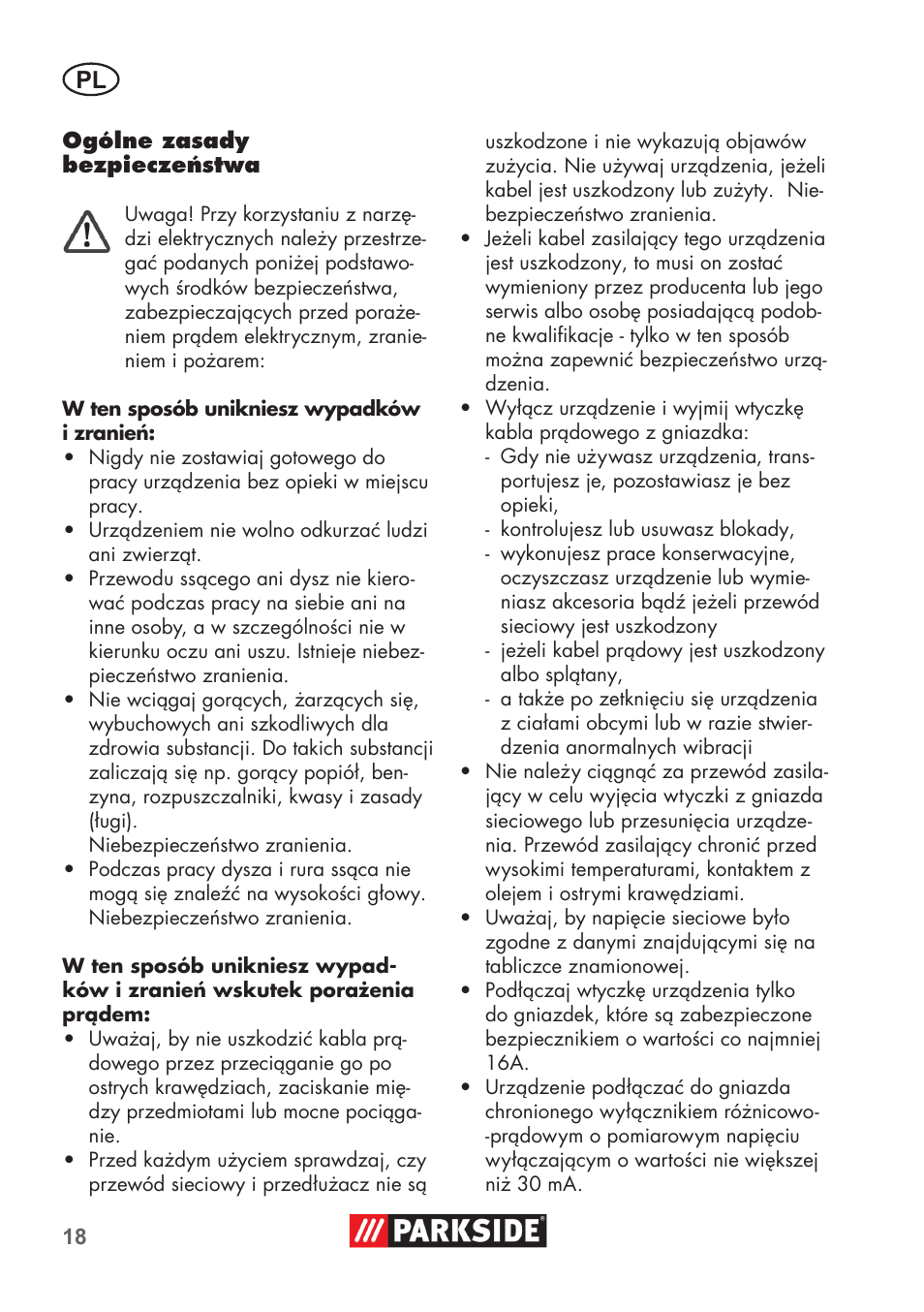 Parkside PNTS 1400 D1 User Manual | Page 18 / 88