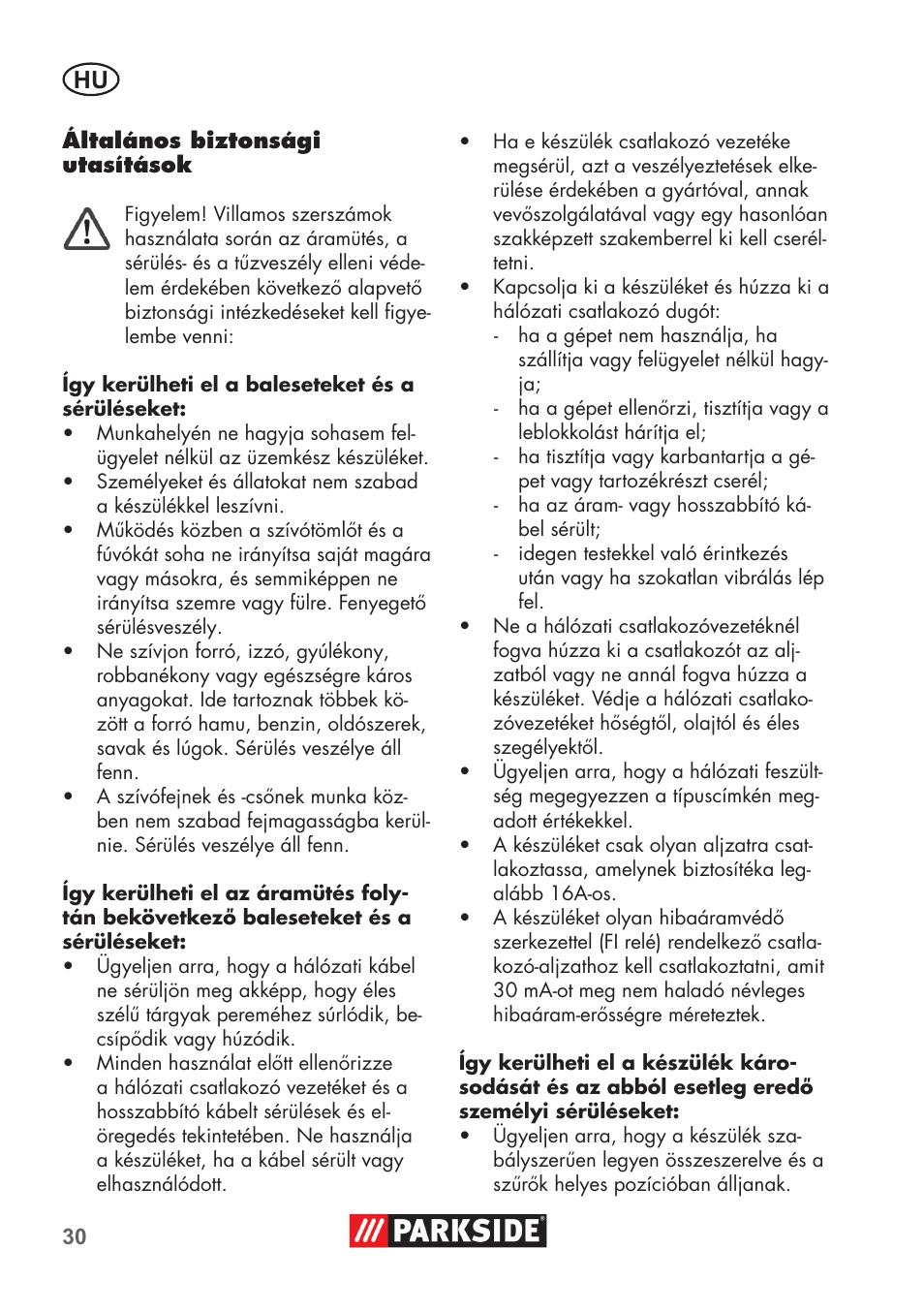 Parkside PNTS 1400 D1 User Manual | Page 30 / 88