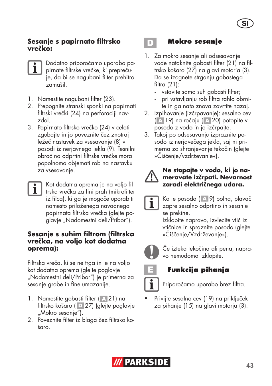 Parkside PNTS 1400 D1 User Manual | Page 43 / 88