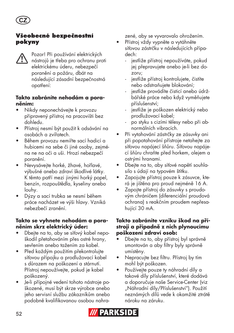 Parkside PNTS 1400 D1 User Manual | Page 52 / 88