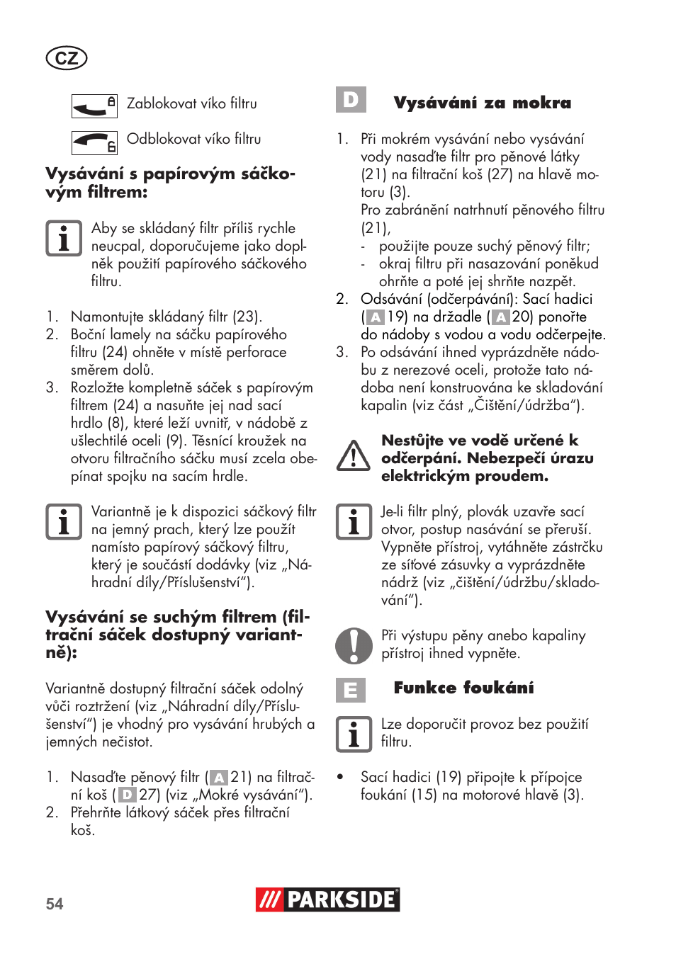 Parkside PNTS 1400 D1 User Manual | Page 54 / 88