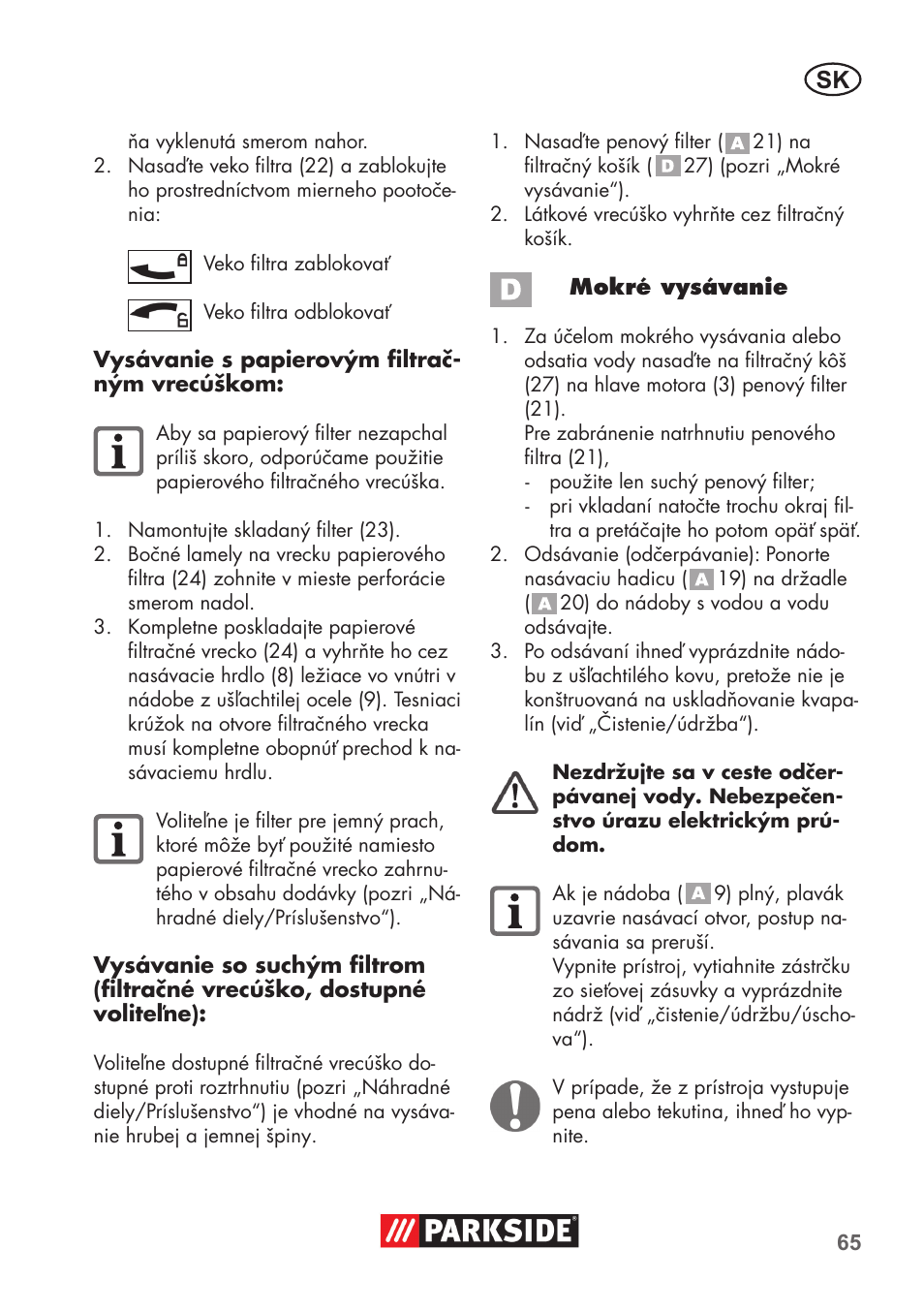 Parkside PNTS 1400 D1 User Manual | Page 65 / 88