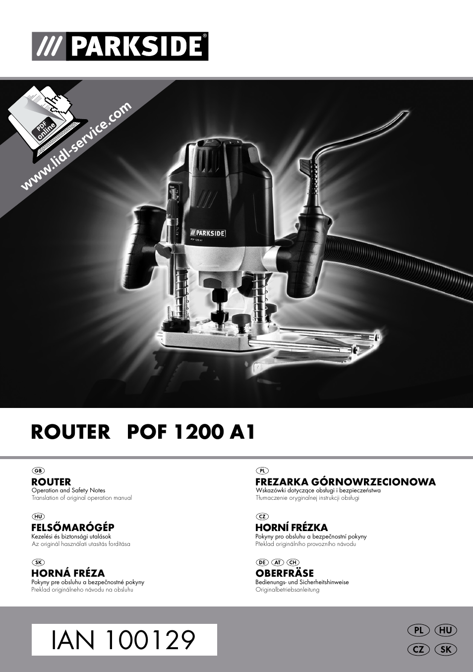 Parkside POF 1200 A1 User Manual | 69 pages