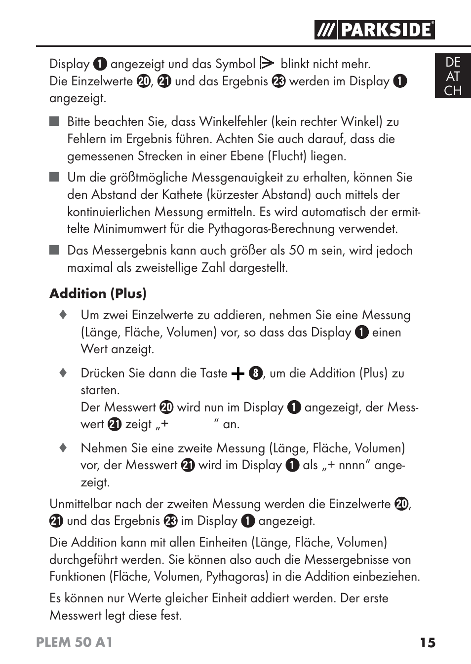 Parkside PLEM 50 A1 User Manual | Page 18 / 92
