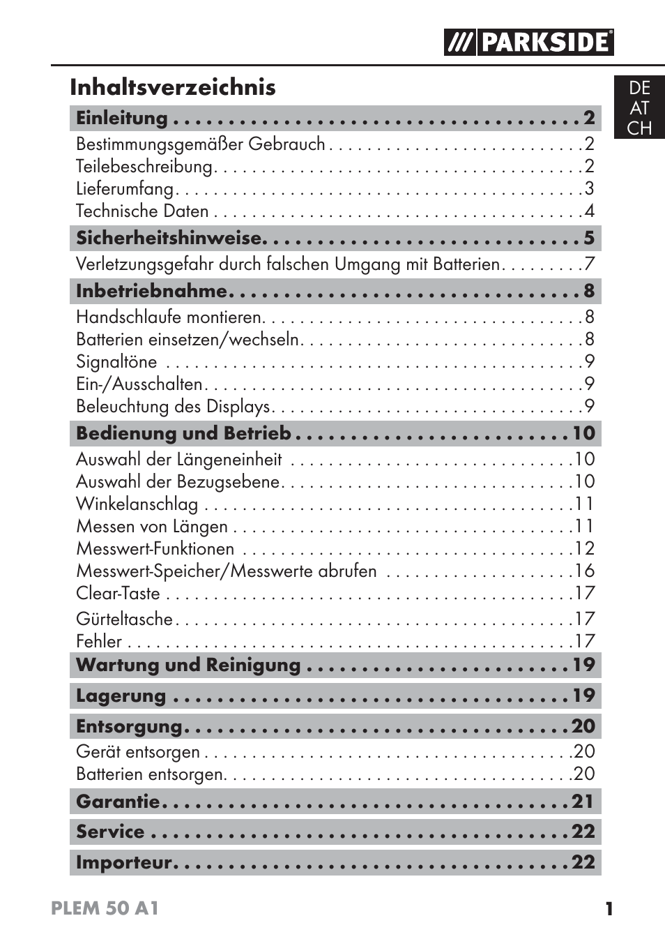 Parkside PLEM 50 A1 User Manual | Page 4 / 92