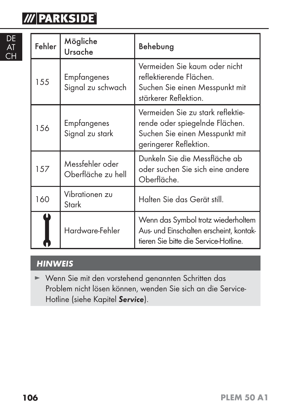 Parkside PLEM 50 A1 User Manual | Page 109 / 114