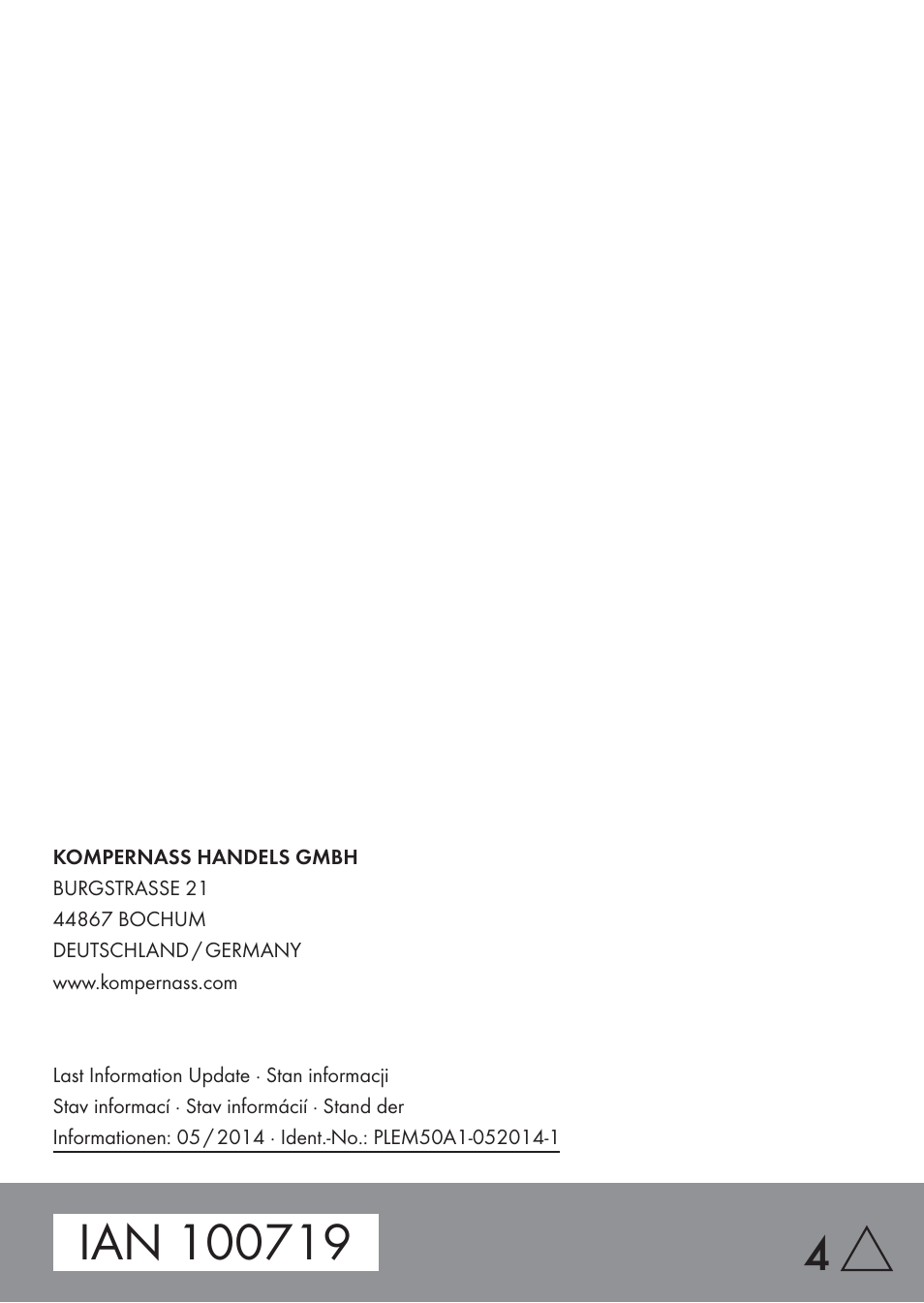 Parkside PLEM 50 A1 User Manual | Page 114 / 114