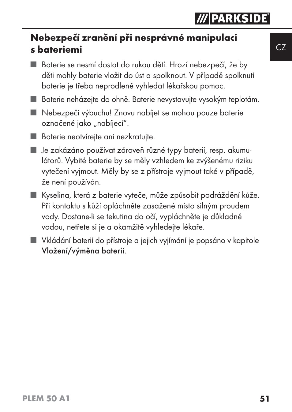 Parkside PLEM 50 A1 User Manual | Page 54 / 114