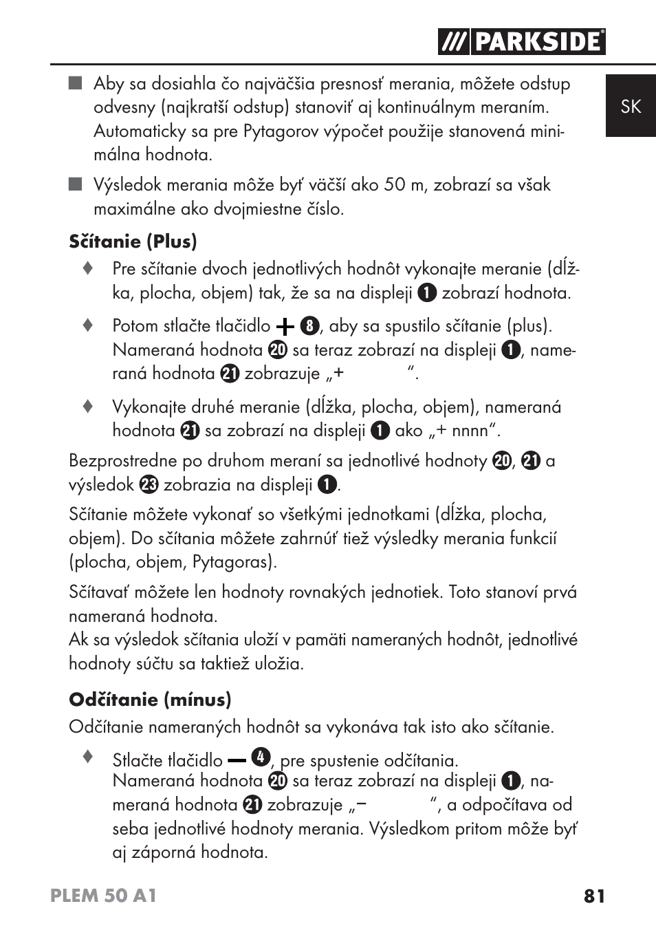 Parkside PLEM 50 A1 User Manual | Page 84 / 114