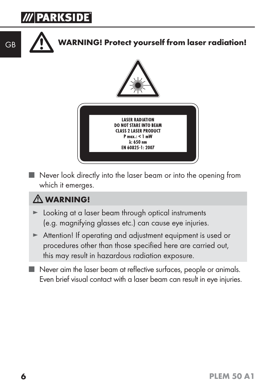 Parkside PLEM 50 A1 User Manual | Page 9 / 114
