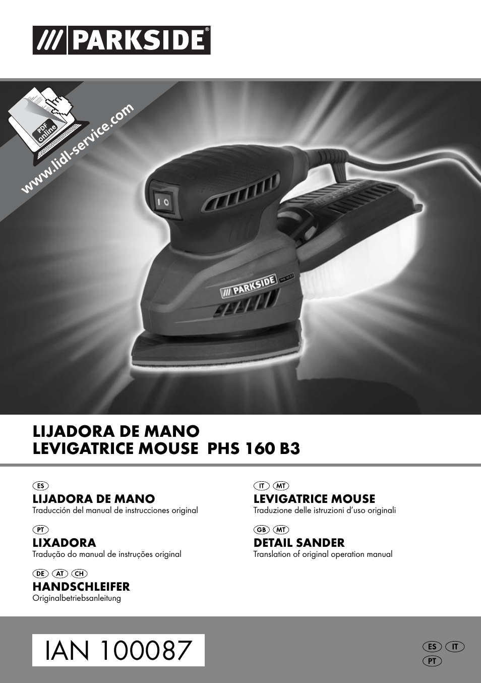 Parkside PHS 160 B3 User Manual | 44 pages